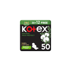 KOTEX MAXI NATURL SUPER 38+12FREE 50 S