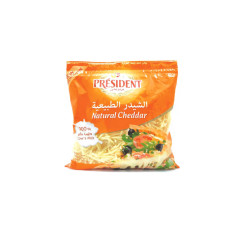 PRESIDENT SHREDDED CHEDDAR CHEESE 200GM