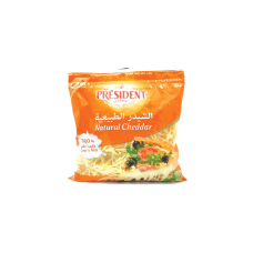 PRESIDENT CHEDDAR CHEESE SHREDDED 450GM