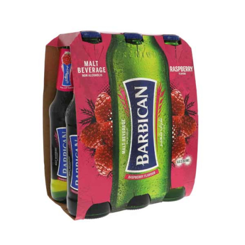 BARBICAN MALT BEVERAGE RASPBERRY 6 X 330ML 