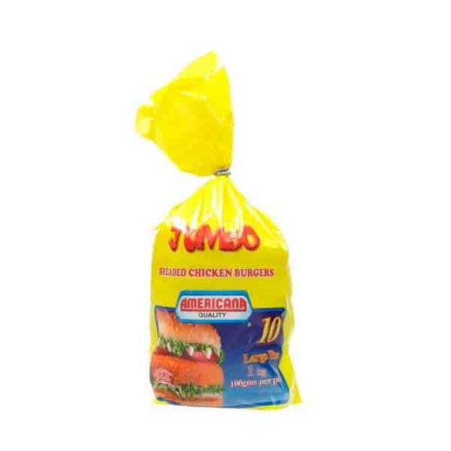 AMERICANA JUMBO BREADED BURGER 10S 
