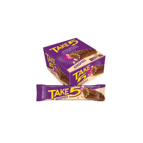 CHOCOLATE TAKE5 KRISPIES 12X28 GM