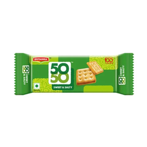 BRITANNIA FIFTY FIFTY BISCUITS 62GM