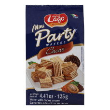 LAGO MINI PARTY WAFERS CACAO CREAM 125GM 