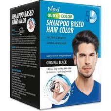 NISHA SHAMPOO HAIR COLOUR ORIGINAL BLACK 20 ML